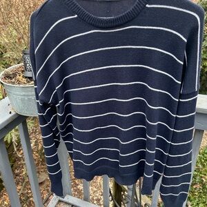 Brandy Melville Navy Striped Sweater OS